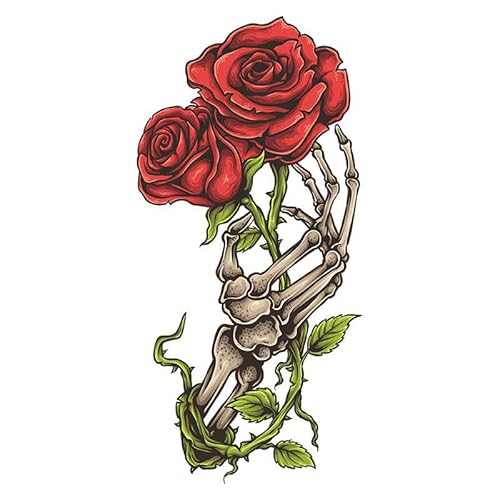 29 * 15CM 3PCS Skeleton Rose Pflanzen Badezimmer Wc-sitz Deckel Abdeckung Aufkleber Aufkleber Selbst-Kleber Wc deckel Aufkleber Lustige Wand Aufkleber von NANZU