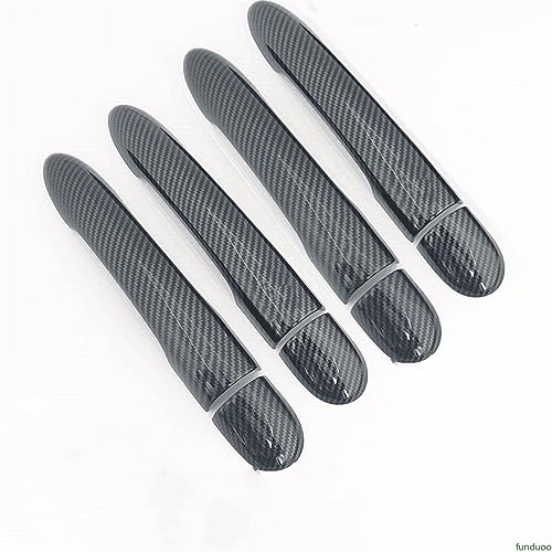 NANZU Fit for Renault Scenic 2 2003 2004 2005 2006 2007 2008 2009 Carbon Chrom Auto Türgriff Abdeckungen Trim Styling Zubehör (Color : Carbon Fiber) von NANZU