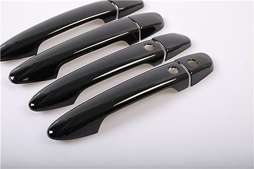 NANZU Glanz Schwarz Chrom Auto Türgriff Abdeckung Dekor Trim Fit for Mazda Cx-5 Cx5 CX 5 2012-2022 Styling Zubehör (Color : Black 2 Buttons) von NANZU
