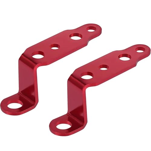 NARDEDP 1 paar Motorrad LED Scheinwerfer Halterung Rückspiegel Lampe Scheinwerfer Verlängerung Halter Clamp Motorrad Roller Zubehör(Red) von NARDEDP