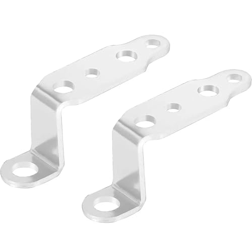 NARDEDP 1 paar Motorrad LED Scheinwerfer Halterung Rückspiegel Lampe Scheinwerfer Verlängerung Halter Clamp Motorrad Roller Zubehör(Silver) von NARDEDP