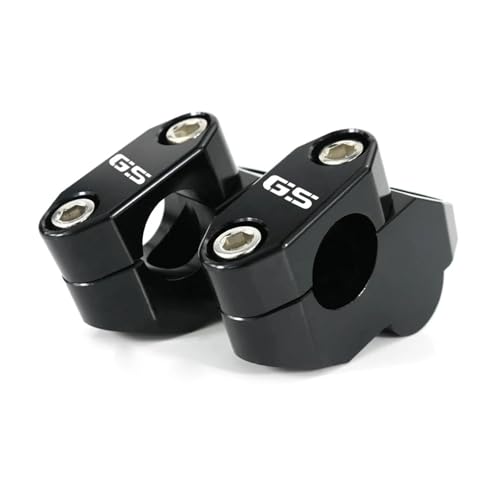 NARDEDP 22 Mm 7/8 Zoll Lenkererhöhung, Nach Hinten Verschoben, Verlängerter Versatz, Kompatibel Mit F650GS R1100GS R1150GS R850GS F800ST R1200R G310R(BlackGS Logo) von NARDEDP