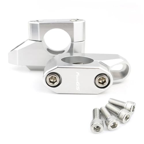 NARDEDP 28 Mm 1 1/8 Zoll Lenker-Riser, Fat Bar Nach Hinten Verschoben, Kompatibel Mit F800R R1200R 2011–2014, F800GS 2008–2024, F800GSA, F800GT(SilverF800GS Logo) von NARDEDP