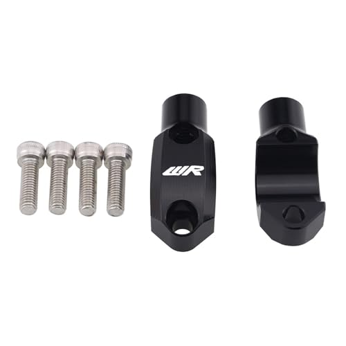 NARDEDP Feste Spiegelhalterung for 22-mm-Lenker, positive und negative Gewinde, kompatibel mit WR250F, WR450F, YZ125, YZ250 F/FX 426F(Black logo WR) von NARDEDP