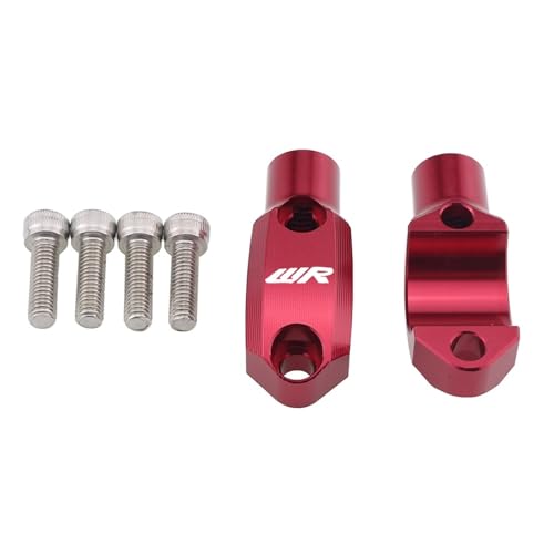 NARDEDP Feste Spiegelhalterung for 22-mm-Lenker, positive und negative Gewinde, kompatibel mit WR250F, WR450F, YZ125, YZ250 F/FX 426F(Red logo WR) von NARDEDP
