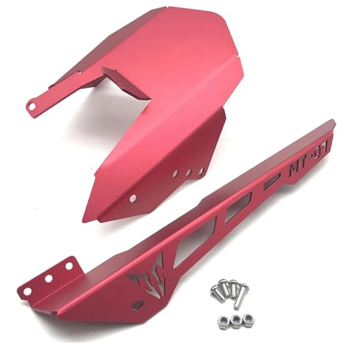 NARDEDP Kotflügel hinten for Motorrad, mit Kettenschutz, kompatibel mit MT-07 FZ-07 MT07 MT 07 FZ07 FZ 07 2013–2022(Red) von NARDEDP