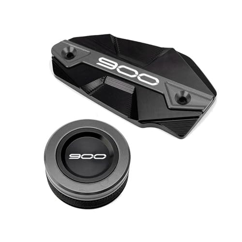 NARDEDP Motorrad CNC Hinten Vorne Brems Flüssigkeit Reservoir Kappe Öl Füllstoff Kappe Stecker Abdeckung Kompatibel Mit Z900 Z 900 2017-2022 2023 2024(1Pair-Grey) von NARDEDP