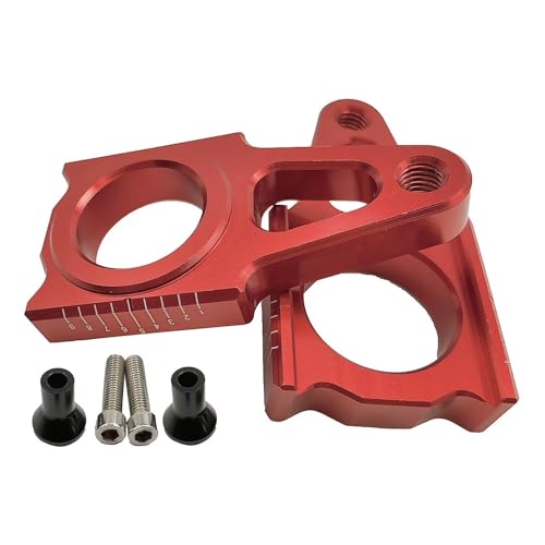 NARDEDP Motorrad-CNC-Hinterachsblock-Kettenspanner, kompatibel mit CR125, 250, CRF250R, CRF450R, CRF 250R/X 450R/X 450L, RY RX von NARDEDP