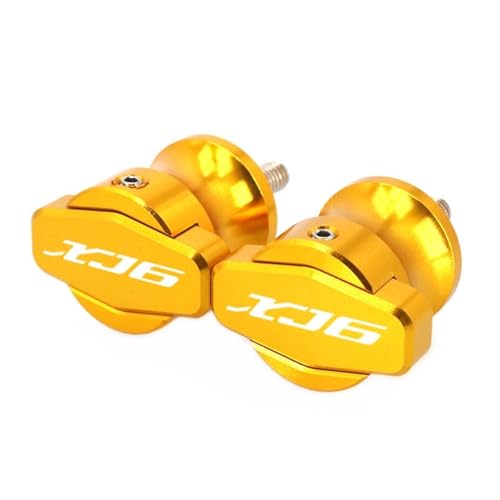 NARDEDP Motorrad-CNC-Rahmenständer, 6-mm-Schrauben, Schieber, Schwingenspulen, kompatibel mit XJ6 DIVERSION 2010 2011 2012 2013 2014 2015(Gold) von NARDEDP