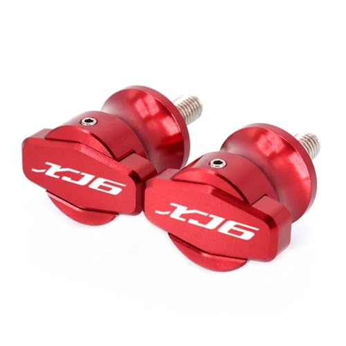 NARDEDP Motorrad-CNC-Rahmenständer, 6-mm-Schrauben, Schieber, Schwingenspulen, kompatibel mit XJ6 DIVERSION 2010 2011 2012 2013 2014 2015(Red) von NARDEDP