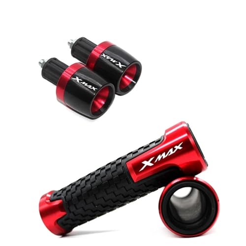 NARDEDP Motorrad Lenker Handgriffe Griff Bar End Kappe Kompatibel Mit XMAX300 XMAX400 XMAX125 von NARDEDP
