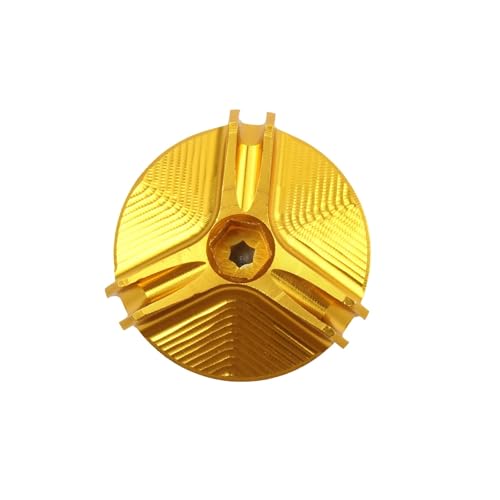 NARDEDP Motorrad-Motoröldeckelschrauben, CNC-Öleinfülldeckelabdeckung, Kompatibel Mit Z900 Z650 Z800 Z400 Z1000 Z1000R Z1000SX Z125(Gold) von NARDEDP