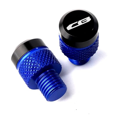 NARDEDP Motorrad Rückspiegel Loch Stecker Schraube Bolzen Abdeckung Kompatibel Mit CB650R CB650F CB500X CB500F CB1000R CNC(Blue) von NARDEDP