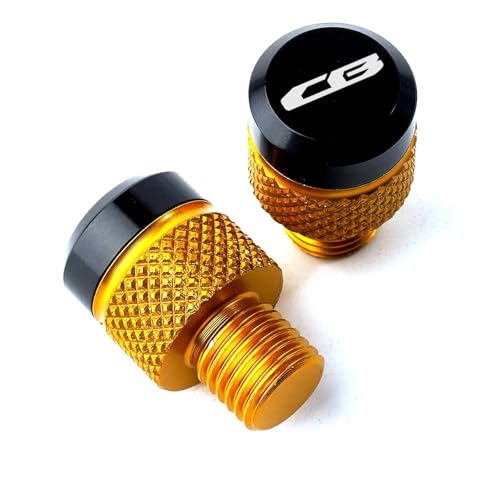 NARDEDP Motorrad Rückspiegel Loch Stecker Schraube Bolzen Abdeckung Kompatibel Mit CB650R CB650F CB500X CB500F CB1000R CNC(Gold) von NARDEDP
