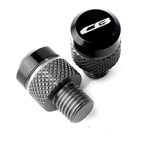 NARDEDP Motorrad Rückspiegel Loch Stecker Schraube Bolzen Abdeckung Kompatibel Mit CB650R CB650F CB500X CB500F CB1000R CNC(Grey) von NARDEDP