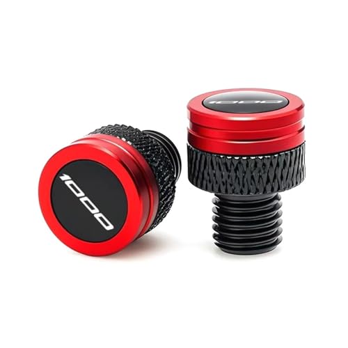 NARDEDP Motorradzubehör CNC-Aluminium-Spiegellochstopfen-Schraubenbolzen Kompatibel mit Z1000 SX Z1000SX Z1000-SX 2025(Red) von NARDEDP