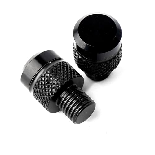 NARDEDP Motorradzubehör M10 * 1,25 CNC-Aluminium-Spiegellochstopfen Schrauben Schraubenabdeckungen Kompatibel mit CB750 CB 750 HORNET 2023(Black-No Logo) von NARDEDP