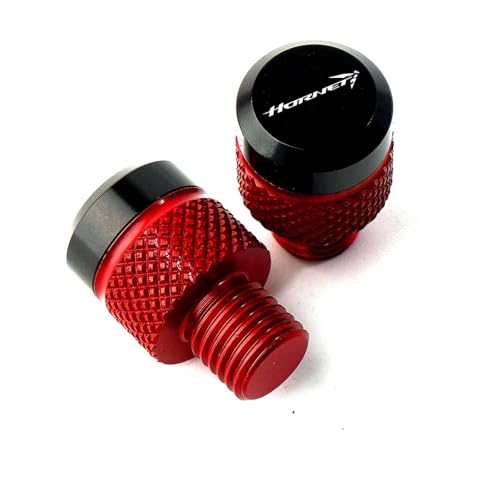 NARDEDP Motorradzubehör M10 * 1,25 CNC-Aluminium-Spiegellochstopfen Schrauben Schraubenabdeckungen Kompatibel mit CB750 CB 750 HORNET 2023(Red-Hornet) von NARDEDP