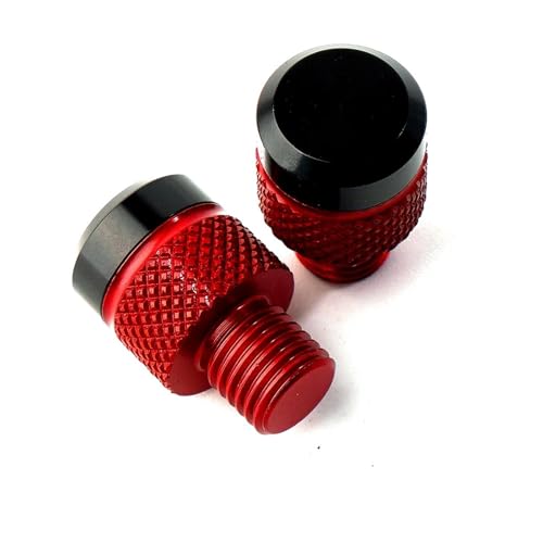NARDEDP Motorradzubehör M10 * 1,25 CNC-Aluminium-Spiegellochstopfen Schrauben Schraubenabdeckungen Kompatibel mit CB750 CB 750 HORNET 2023(Red-No Logo) von NARDEDP