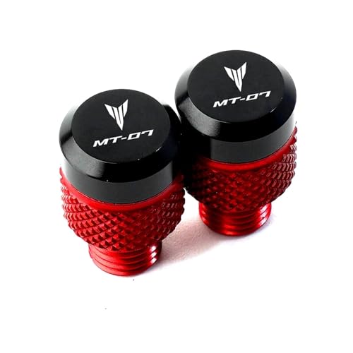 NARDEDP Schrauben for die Abdeckung des Motorradspiegellochs M10 * 1,25, kompatibel mit MT07 MT09 MT10 MT15 MT 07 09 10 SP FZ07 FZ09(Red) von NARDEDP