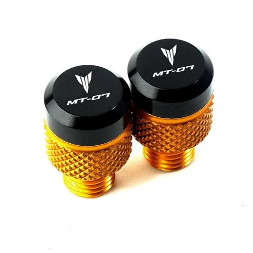 NARDEDP Schrauben for die Abdeckung des Motorradspiegellochs M10 * 1,25, kompatibel mit MT07 MT09 MT10 MT15 MT 07 09 10 SP FZ07 FZ09(WHITE) von NARDEDP