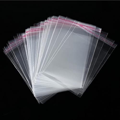 100 Stück Klare, selbstklebende Cellophantüten in mehreren Größen, selbstverschließende kleine Plastiktüten zum Verpacken von Süßigkeiten, wiederverschließbarer Beutel, 100 Stück, 9 x 21 cm von NARENDRA