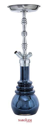 NARGILEM Circle Chrome NPS Shisha, Shiny Black von NARGILEM