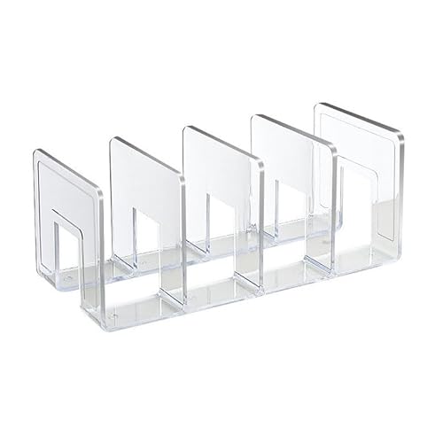 NARHOR 4-teiliger transparenter Acryl-Aktenordner, Acryl-Handtaschenorganizer, Stabiler Schreibtisch-Zeitschriftenhalter Handtaschenorganizer von NARHOR