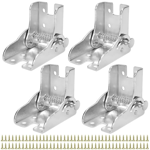 NAROSEBE Klappscharnier 90 Grad Scharniere Klappbar Tischbein Möbel Klappscharnier Scharniere Schranktür Klappbeschlag Tischbeine Klappscharniere für Schranktüren Klappständer Tisch für Möbel (Silber) von NAROSEBE