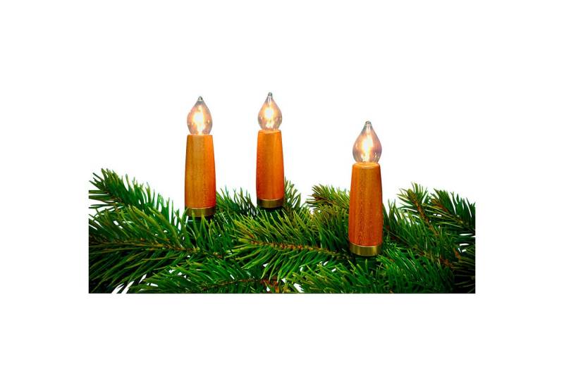 NARVA Schwibbogen NARVA Exclusive Lichterkette mit 20 Holzschaftkerzen aus Kirschholz - von NARVA