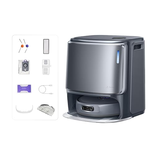NARWAL Freo Z10 Ultra Saugroboter mit Wischfunktion, 18.000 Pa Saugleistung, dynamische Moppausdehnung, Tangle-Free System, intelligente Nass-Trocken-Reinigung, All-in-One-Basisstation Grau z20 von NARWAL