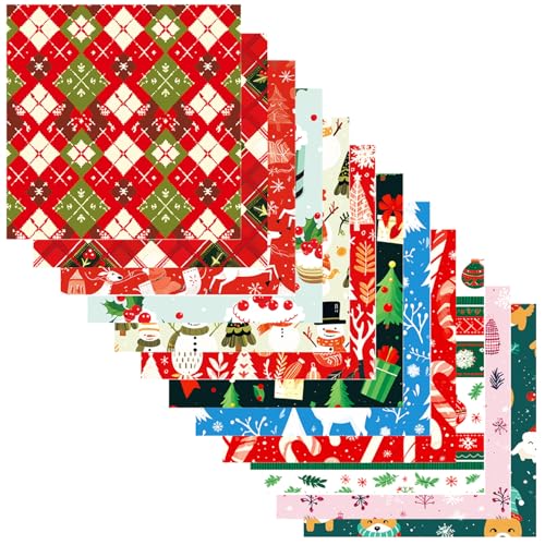 24 Weihnachts-Scrapbook-Papier, 15 x 15 cm, Vintage-Weihnachtsmuster, Scrapbook-Papier für selbstgemachte Alben, Tagebücher und Karten. von NASSMOSSE