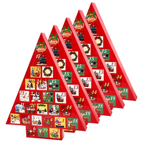 5 Weihnachts-Adventskalender 24-Tage-Adventskalender 2025 in Baumform zum Selbermachen, leer, mit klassischen Mustern, befüllbare Überraschung für Kinder, Freunde und Kollegen 5 Weihnachts-Adventskalender 24-Tage-Adventskalender 2025 in Baumform zum Selbermachen, leer, mit klassischen Mustern, befüllbare Überraschung für Kinder, Freunde und Kollegen von NASSMOSSE