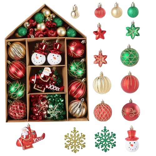 70 Weihnachtskugeln – kleine Kunststoffkugeln in Rot, Grün und Gold für Baumschmuck, Weihnachten, Feiertage, Hochzeit, Party 70 Weihnachtskugeln – kleine Kunststoffkugeln in Rot, Grün und Gold für Baumschmuck, Weihnachten, Feiertage, Hochzeit, Party von NASSMOSSE