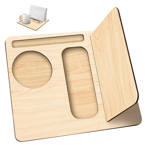 Buchruhe mit Tassenhalter, Dreieckbuchhalter, Holzrückstand mit Stiftliebhabern Geschenke für Nacht von NASSMOSSE
