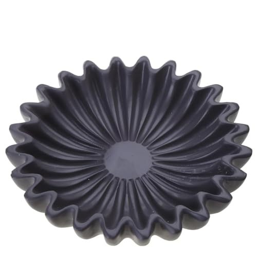 Dekorative Schalen für Wohnkultur 6x6x2 '' Harz überbrochener Schüssel mit geriffelten Rüschen moderne Mode ästhetische dekorative Schüssel für lässiges Familienversammlung oder formelles Abendessen von NASSMOSSE