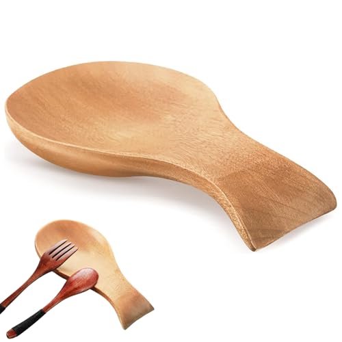 Holzlöffel Ruhe, modern, rustikaler und glatter Löffelhalter für Herd, Bauernhaus Utensil Ruhe für Spatel, Bürste oder Zange, Küchentheke Dekoration von NASSMOSSE