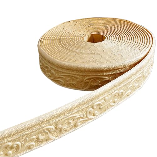 Kronenformpeak- und Stick, Länge 10 m Breite 3 Zoll Spiegelrahmen Rand, selbstklebende flexible 3D-Dekorationslinie für Spiegelwandkante, golden Kronenformpeak- und Stick, Länge 10 m Breite 3 Zoll Spiegelrahmen Rand, selbstklebende flexible 3D-Dekorationslinie für Spiegelwandkante, golden von NASSMOSSE