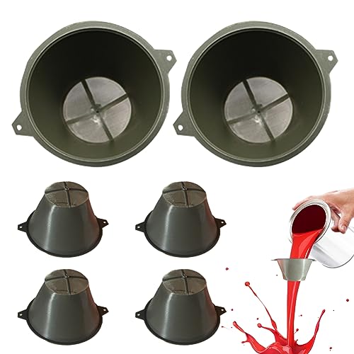 Lacksieb 6pcs wiederverwendbarer Trichter mit 100 feinem Mesh -Farbsieger 3,94 Zoll Farbe Sieb Kunststoff Trichterharz Filter für Farbe, Speiseöl, Mehl, Rückstände von NASSMOSSE