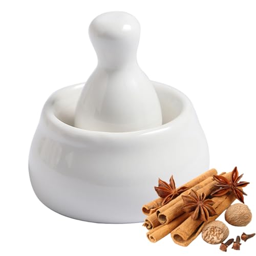 Mörser- und Stößel-Set, keramisch-safer manuelles Stößel und Mörtelschale, effizientes Arbeitsinstrument der Arbeitsküche zum Mahlen von Kräutern Knoblauch-Papaya-Salat Mörser- und Stößel-Set, keramisch-safer manuelles Stößel und Mörtelschale, effizientes Arbeitsinstrument der Arbeitsküche zum Mahlen von Kräutern Knoblauch-Papaya-Salat von NASSMOSSE