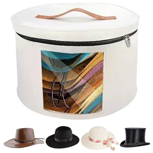 NASSMOSSE 16x10 Round Hat Box mit Reißverschlussdeckel und visuellem Fenster, tragbarer Filzspeicherorganisator NASSMOSSE 16x10 Round Hat Box mit Reißverschlussdeckel und visuellem Fenster, tragbarer Filzspeicherorganisator von NASSMOSSE