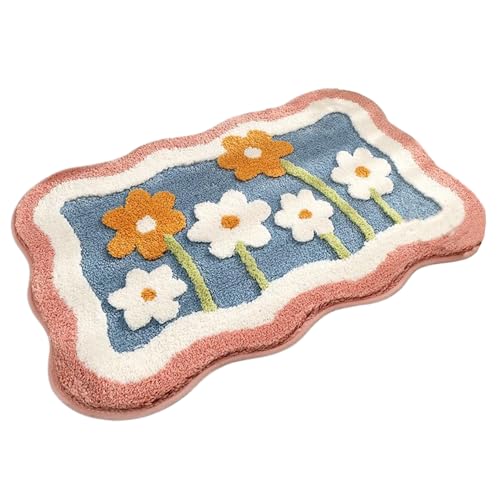 NASSMOSSE 16x24 Saugle Blumenmuster Badmatte von NASSMOSSE