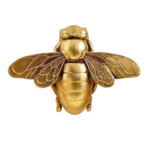 NASSMOSSE Bienen Wanddekoration 7.76x2.17x5.43in Vintage 3D Golden Harz Dekorationen für Zuhause, Sammler und Naturliebhaber von NASSMOSSE