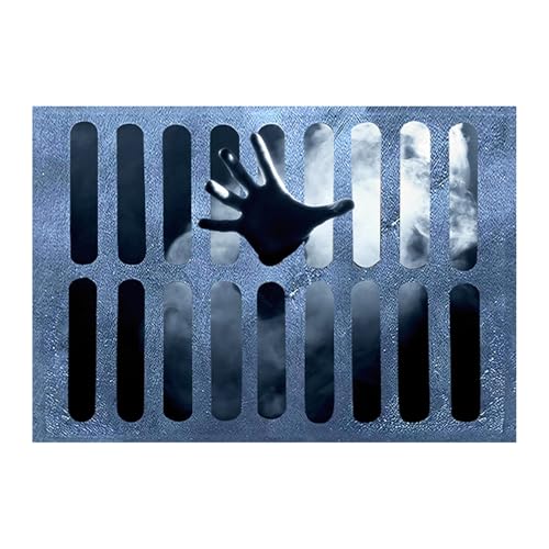 NASSMOSSE Halloween-Türmatte 20x32inch 3D visueller Effekt Nicht-Schlupf-Halloween-Fußmat Faltbare waschbare absorbierende Festliche Halloween-Willkommensmatte für Eingangsbadstil 1 Halloween von NASSMOSSE