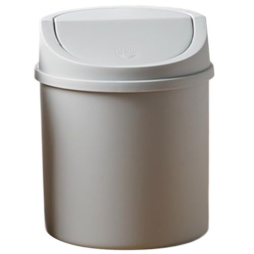 NASSMOSSE Mini -Mülleimer 7 x 5 x 5 kreative Arbeitsplatte Mülleimer Kleiner Mülleimer mit abnehmbarem Schwung Deck von NASSMOSSE