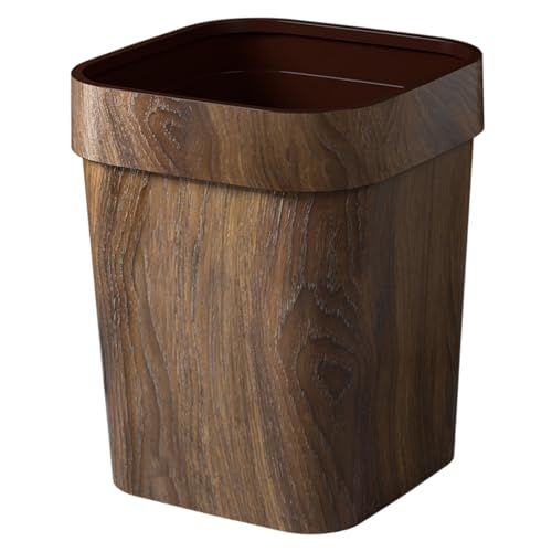 NASSMOSSE Mülleimer 12x9 14 l Großer Kapazität Retro Holzmüll kann kreativ Müll Eimer für Küchenbüro Home Badezimmer unter Schreibtisch von NASSMOSSE