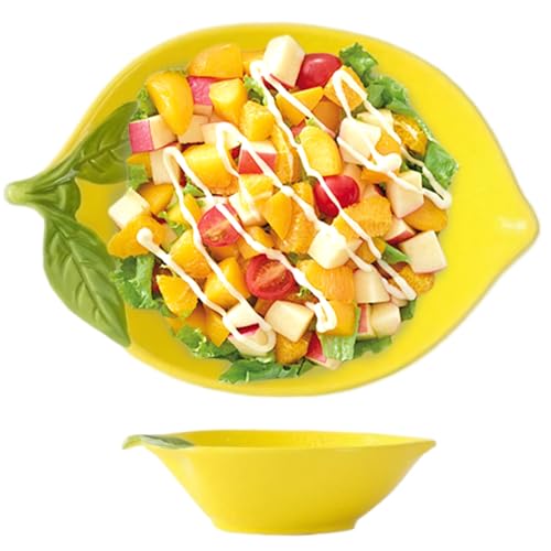 NASSMOSSE Nette Zitronen-Dessert-Schalen, hitzebeständige Keramik-Snackschalen, Obstschüssel für Eis, Salate, Vorspeisen von NASSMOSSE