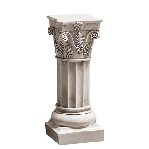 NASSMOSSE Römische Säule Figur 5.3x5.3x13.6 Realistische weiße griechische Säulenstatue DIY Friendly Harz Römische Dekor für Flur, Garten, Hof von NASSMOSSE