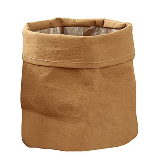 NASSMOSSE Waschbarer Blumentopf aus Kraftpapier, Sukkulenten-Übertopf, Tisch-Blumentopf, wiederverwendbarer Topf (L) von NASSMOSSE