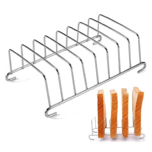Toast Rack 8-Slot Edelstahl-Stahlbrotkühlregal (5, 8 Rechteck) von NASSMOSSE